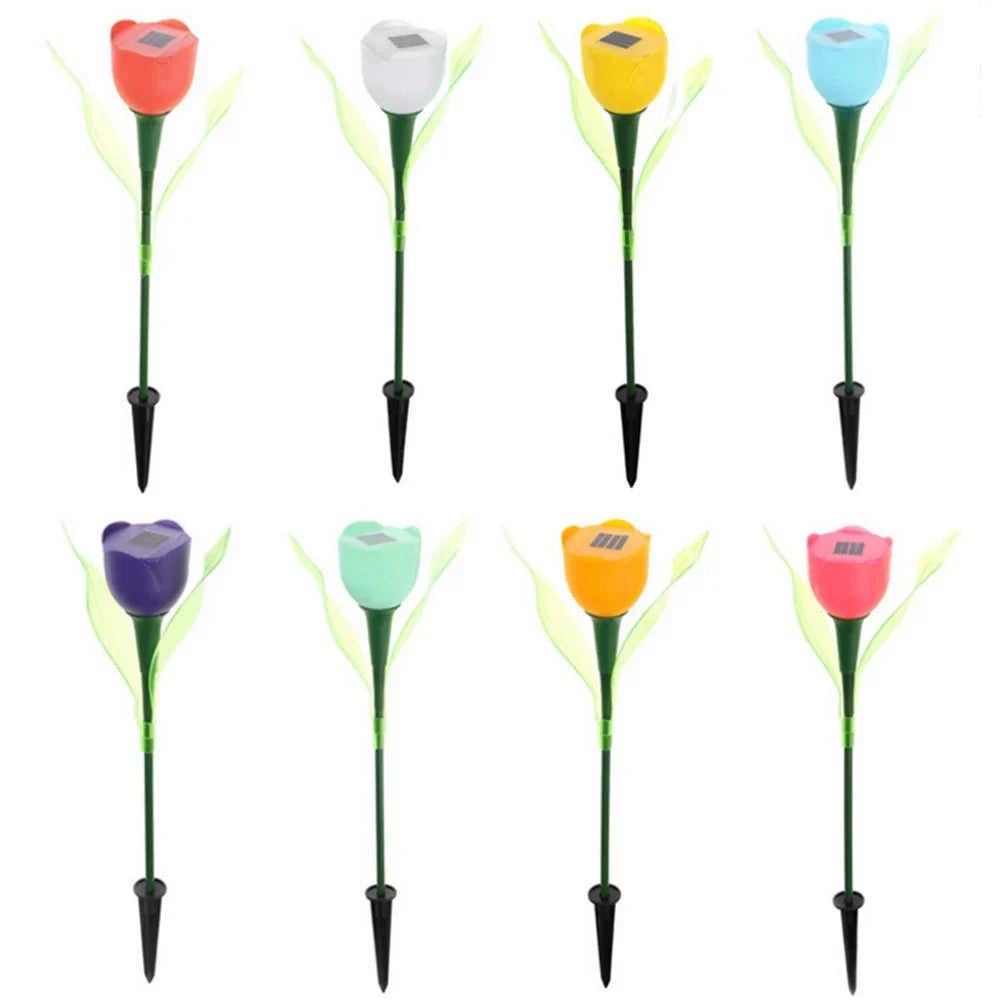 Solar Tulip Lamp - Garden Lighting with Solar Energy, Flower Garden Lights