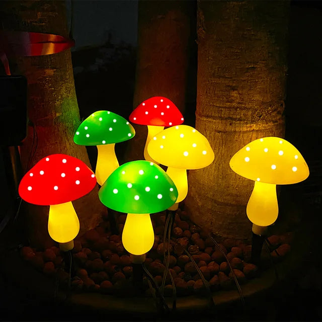 Colourful Mushroom Solar Lights for the Garden – Weatherproof LED Decorative Lamps for Outdoors