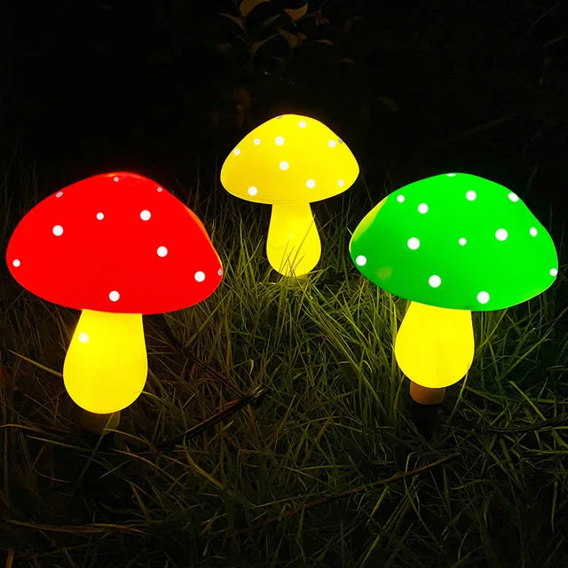 Colourful Mushroom Solar Lights for the Garden – Weatherproof LED Decorative Lamps for Outdoors