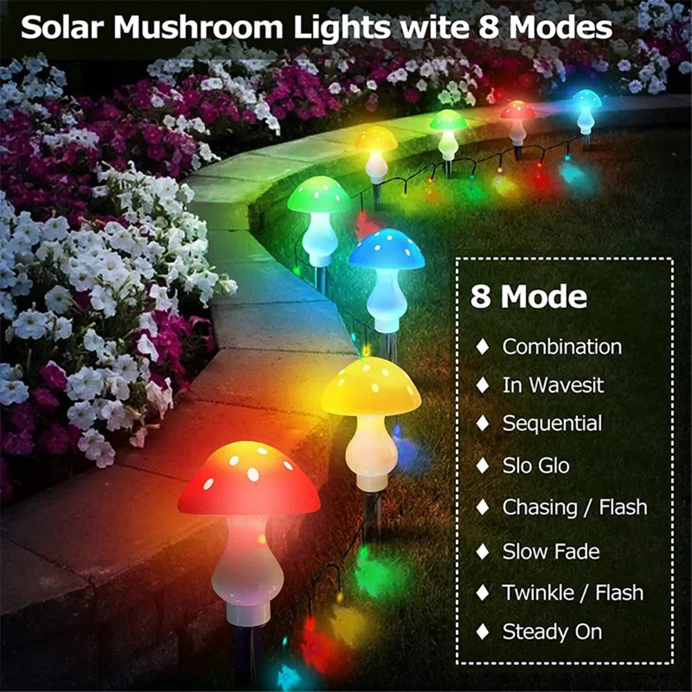 Colourful Mushroom Solar Lights for the Garden – Weatherproof LED Decorative Lamps for Outdoors