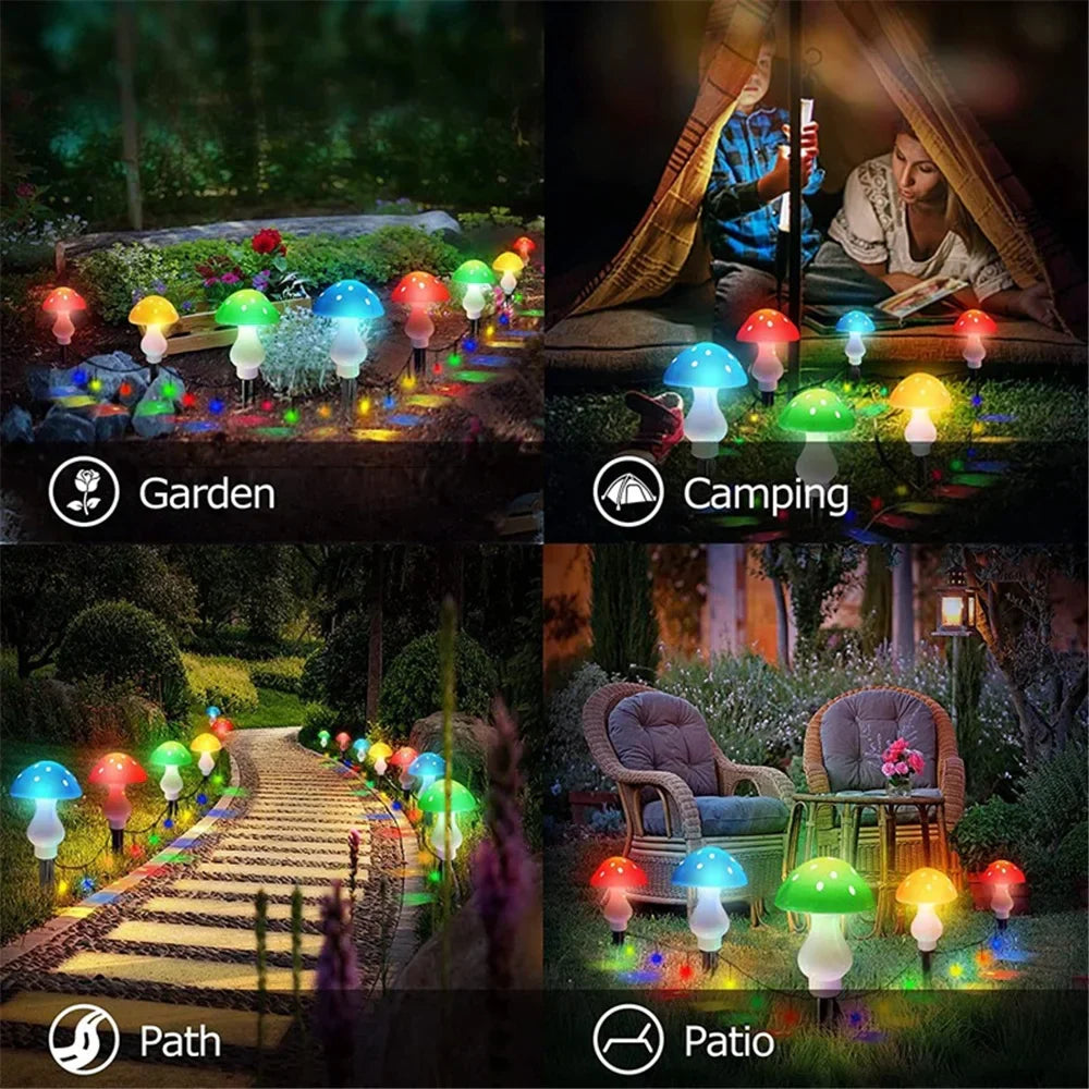 Colourful Mushroom Solar Lights for the Garden – Weatherproof LED Decorative Lamps for Outdoors