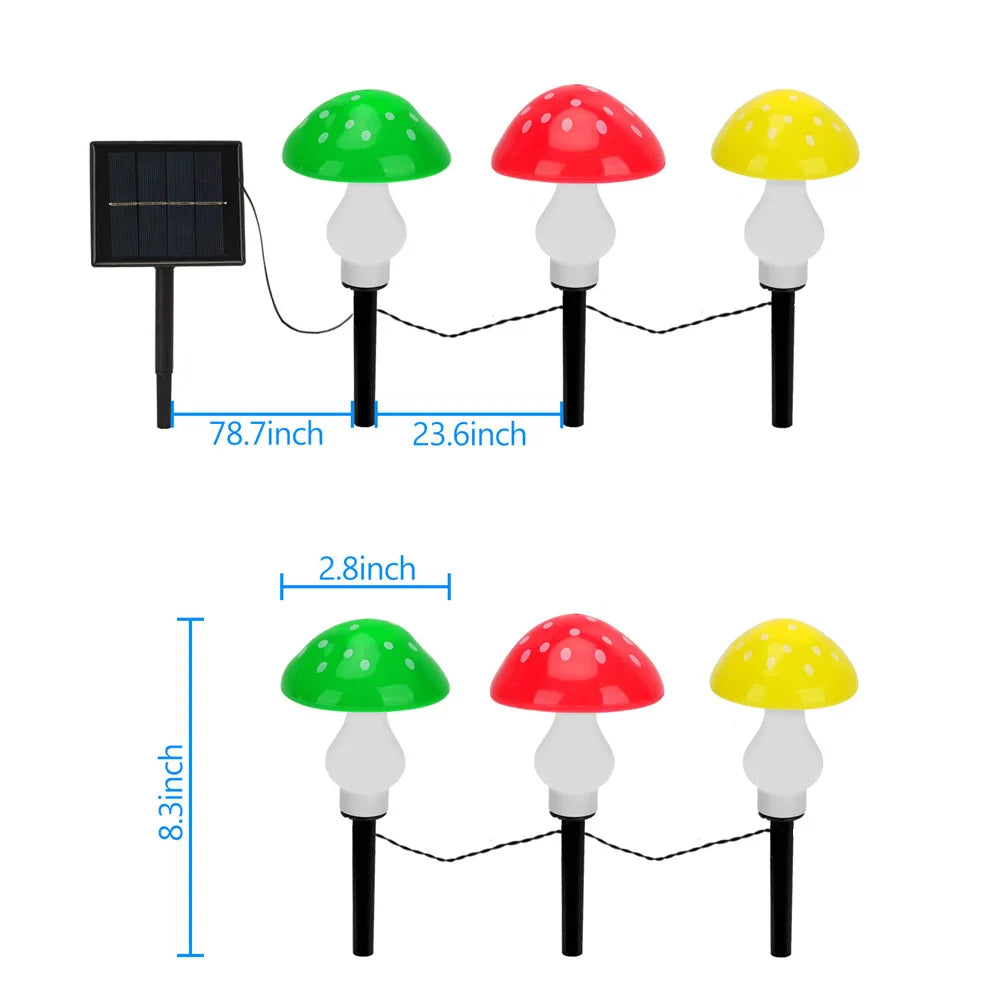 Colourful Mushroom Solar Lights for the Garden – Weatherproof LED Decorative Lamps for Outdoors