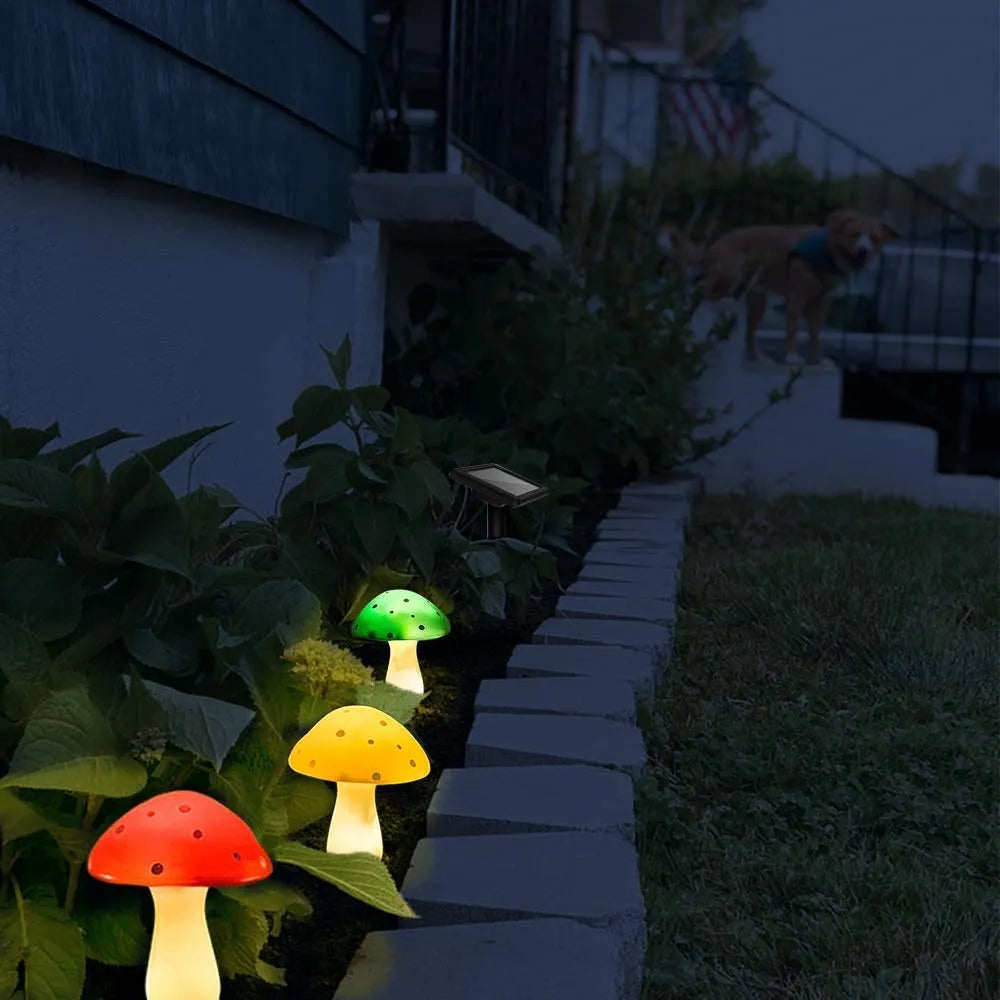 Colourful Mushroom Solar Lights for the Garden – Weatherproof LED Decorative Lamps for Outdoors