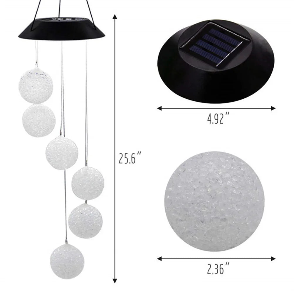 Colourful Solar Hanging Lamps – LED Sun Balls for Garden and Terrace, Decorative Outdoor Lighting