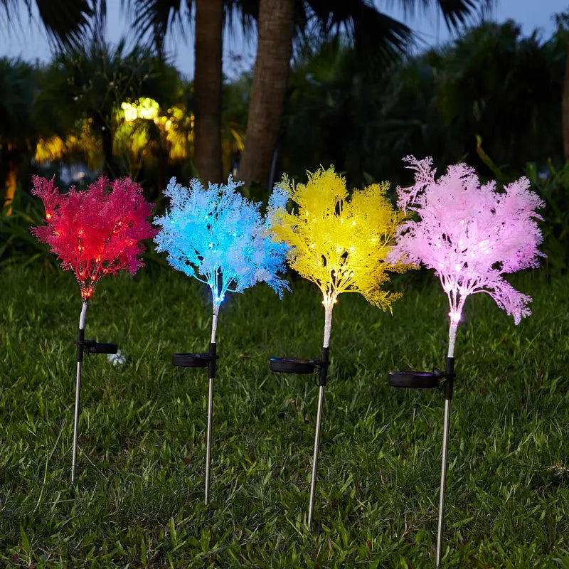 Solar LED Tree Lights for Garden - Colourful Decorative Lights for Outdoor Use, Waterproof, Energy Efficient