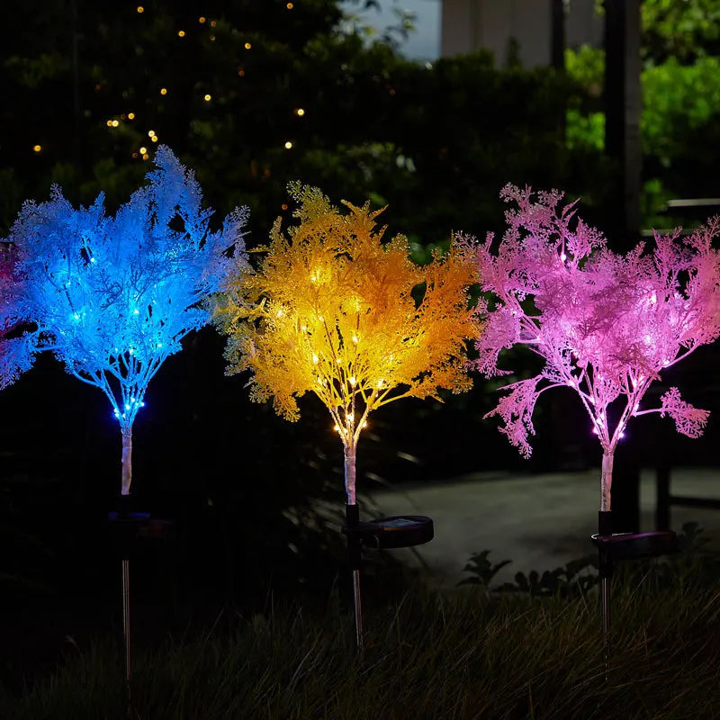 Solar LED Tree Lights for Garden - Colourful Decorative Lights for Outdoor Use, Waterproof, Energy Efficient