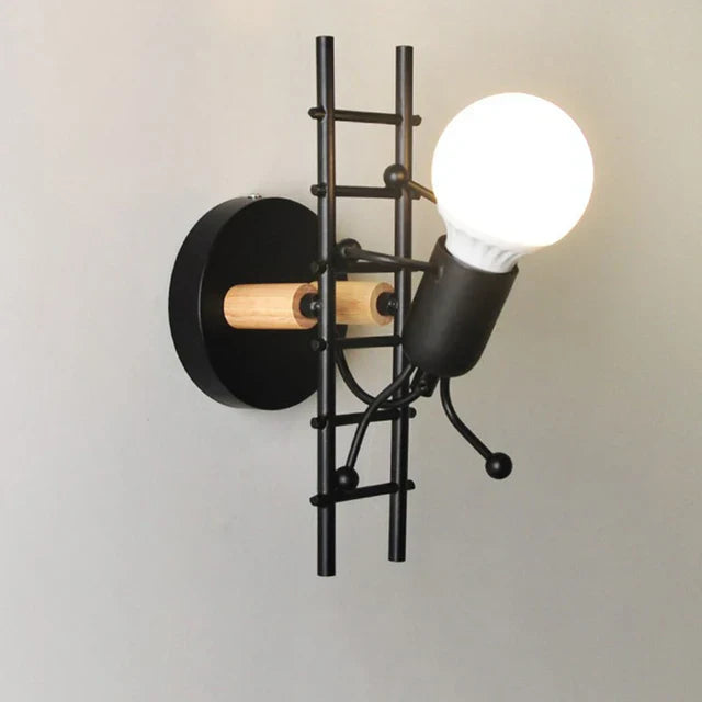 Creative Robot Wall Light in Industrial Style – Modern LED Lamp for Children's Room & Living Room