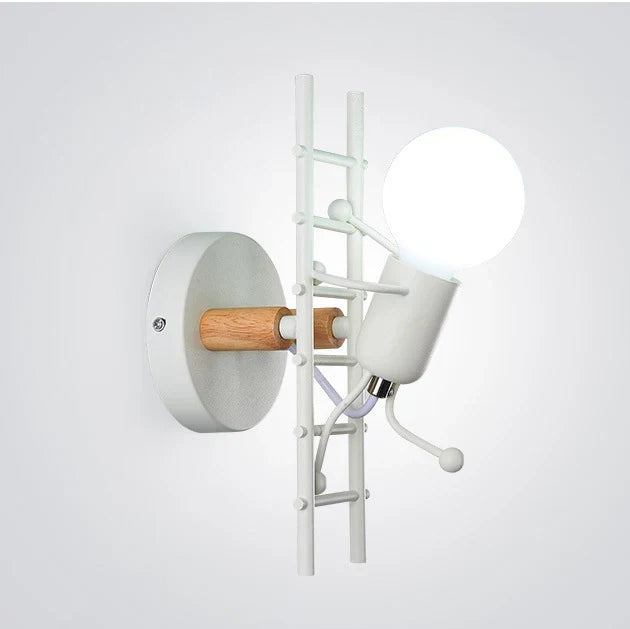 Creative Robot Wall Light in Industrial Style – Modern LED Lamp for Children's Room & Living Room