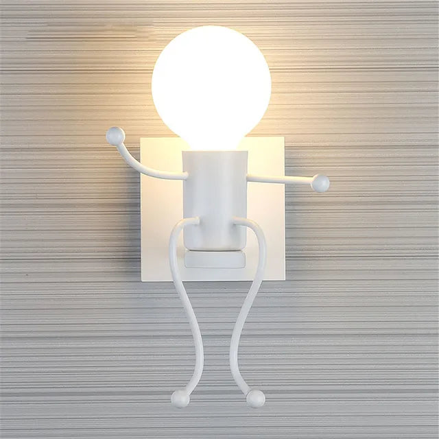 Creative Robot Wall Light in Industrial Style – Modern LED Lamp for Children's Room & Living Room