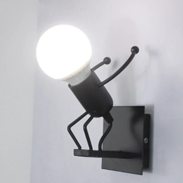 Creative Robot Wall Light in Industrial Style – Modern LED Lamp for Children's Room & Living Room