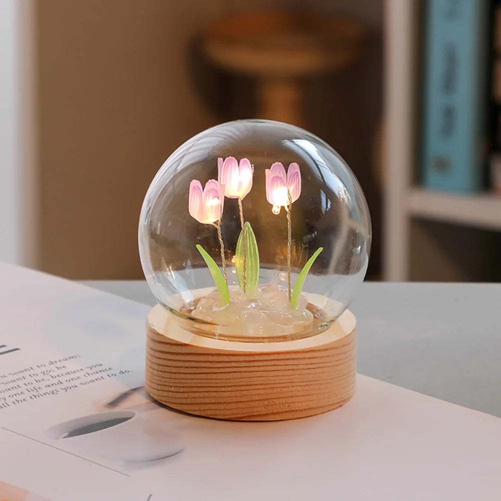 Tulip LED Table Lamp – Decorative Desk Lighting for Bedroom and Living Room