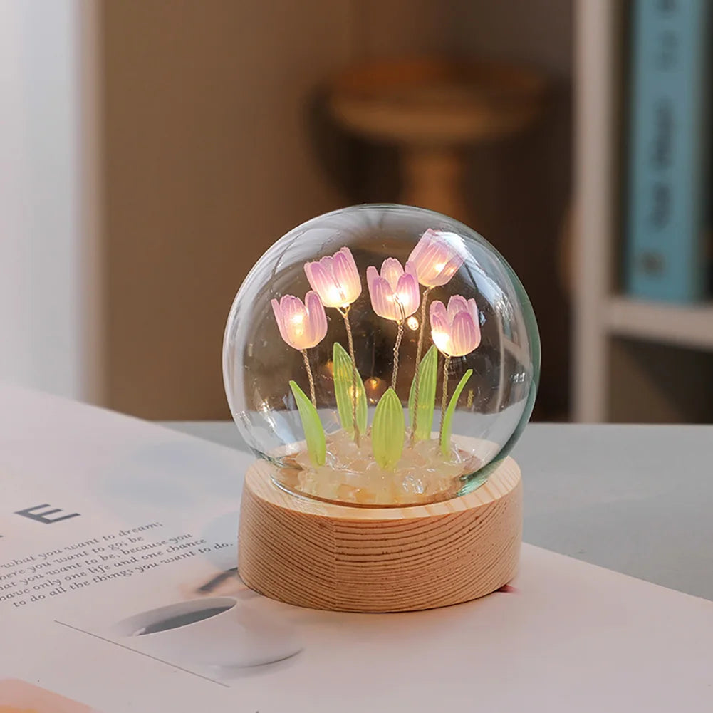 Tulip LED Table Lamp – Decorative Desk Lighting for Bedroom and Living Room