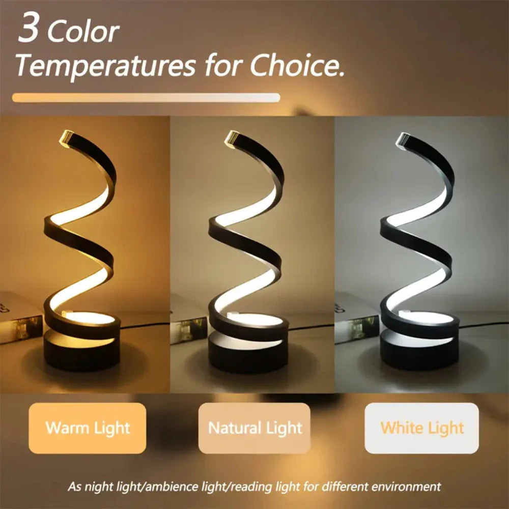 Modern Spiral LED Table Lamp