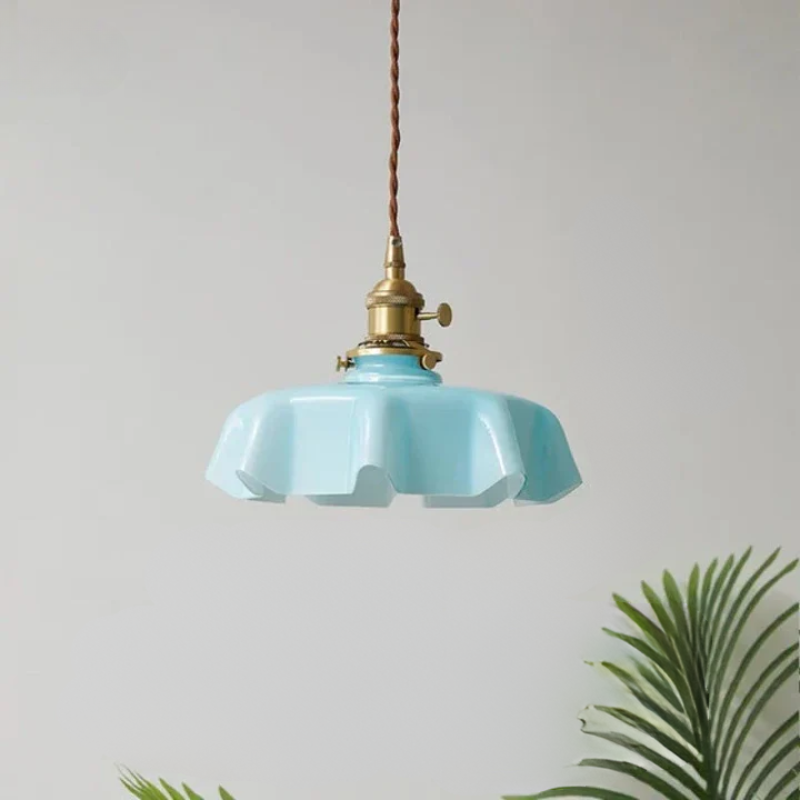 Brass Pendant Light in French Design – Elegant Ceiling Lamp for Living Room