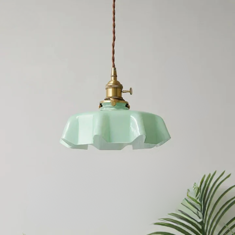 Brass Pendant Light in French Design – Elegant Ceiling Lamp for Living Room