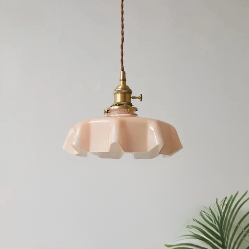 Brass Pendant Light in French Design – Elegant Ceiling Lamp for Living Room