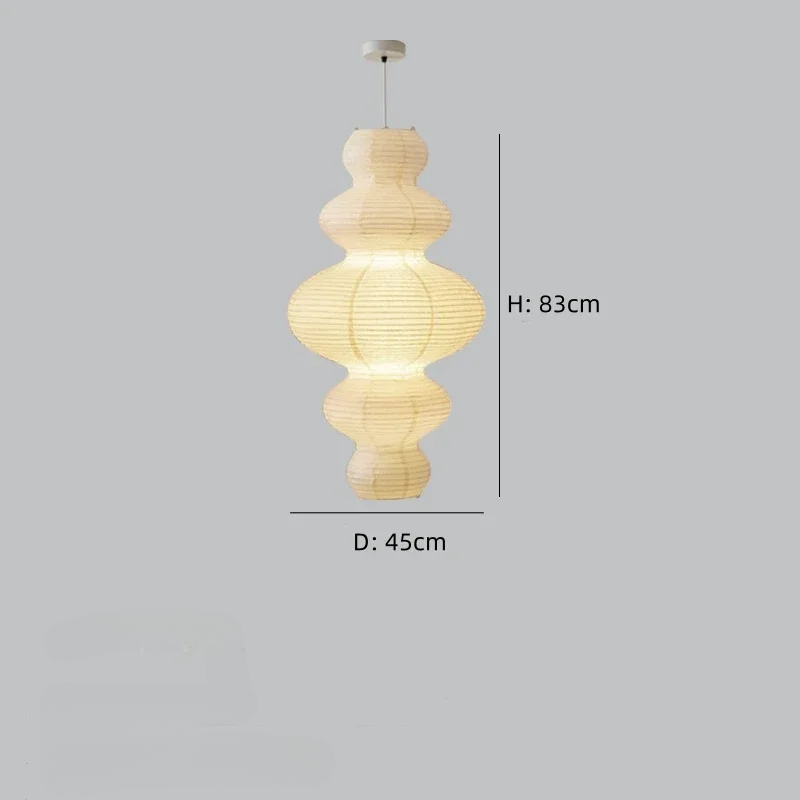 Rice Paper Chandelier - Zen Style Pendant Lamp for Living Room and Dining Room