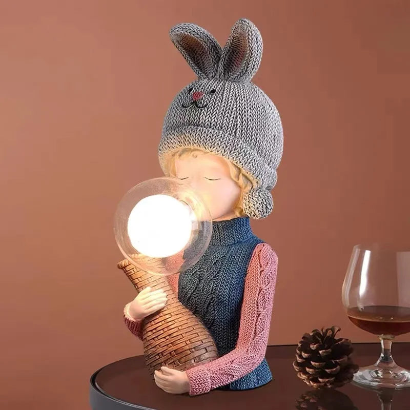 Children's Creative Resin Table Lamp – Cute Decorative Lighting for the Children's Room