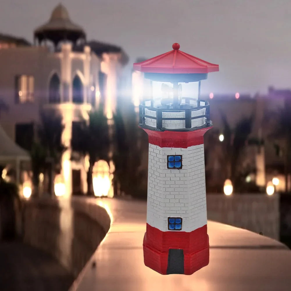 Lighthouse Solar LED Light for Garden - Weatherproof Outdoor Lighting