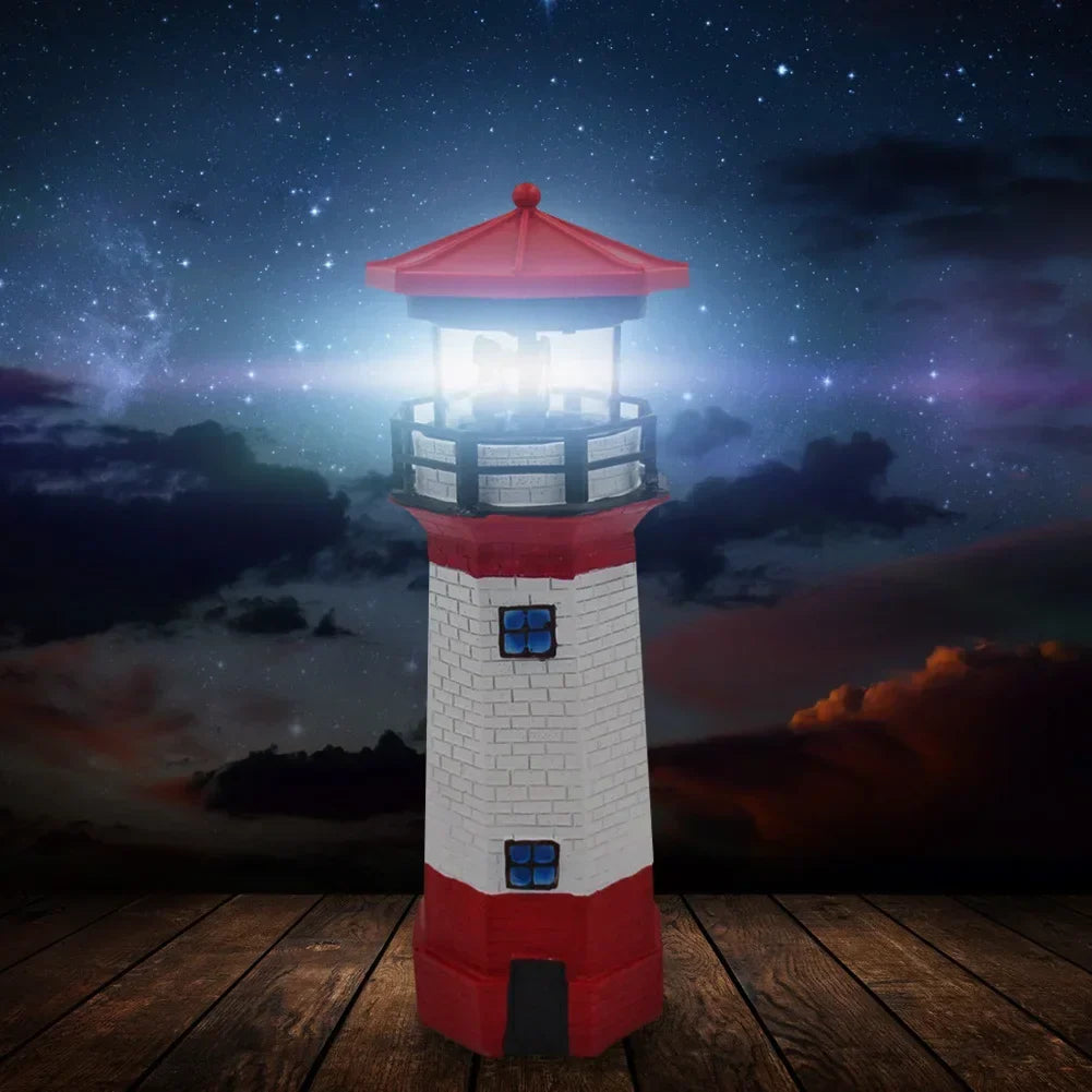 Lighthouse Solar LED Light for Garden - Weatherproof Outdoor Lighting