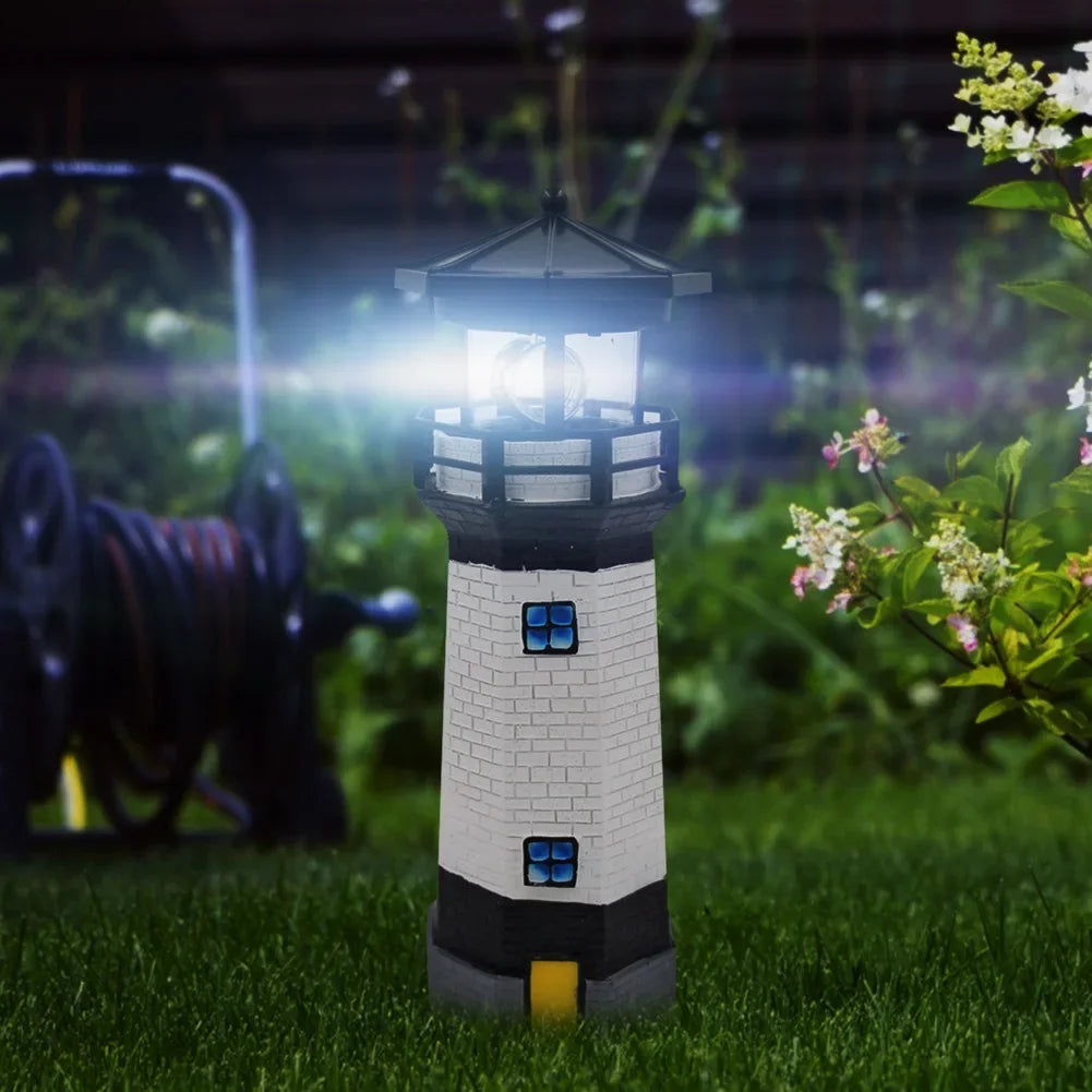 Lighthouse Solar LED Light for Garden - Weatherproof Outdoor Lighting