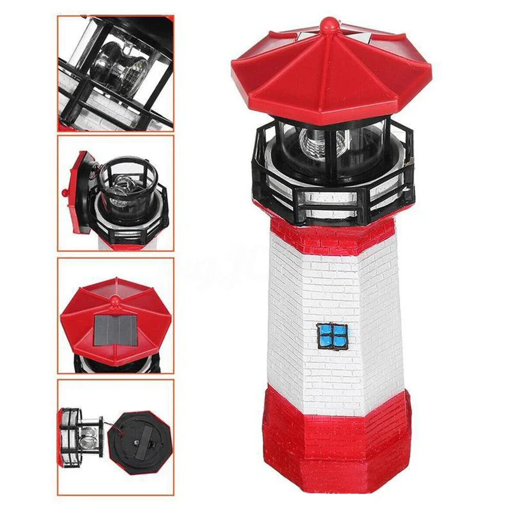 Lighthouse Solar LED Light for Garden - Weatherproof Outdoor Lighting