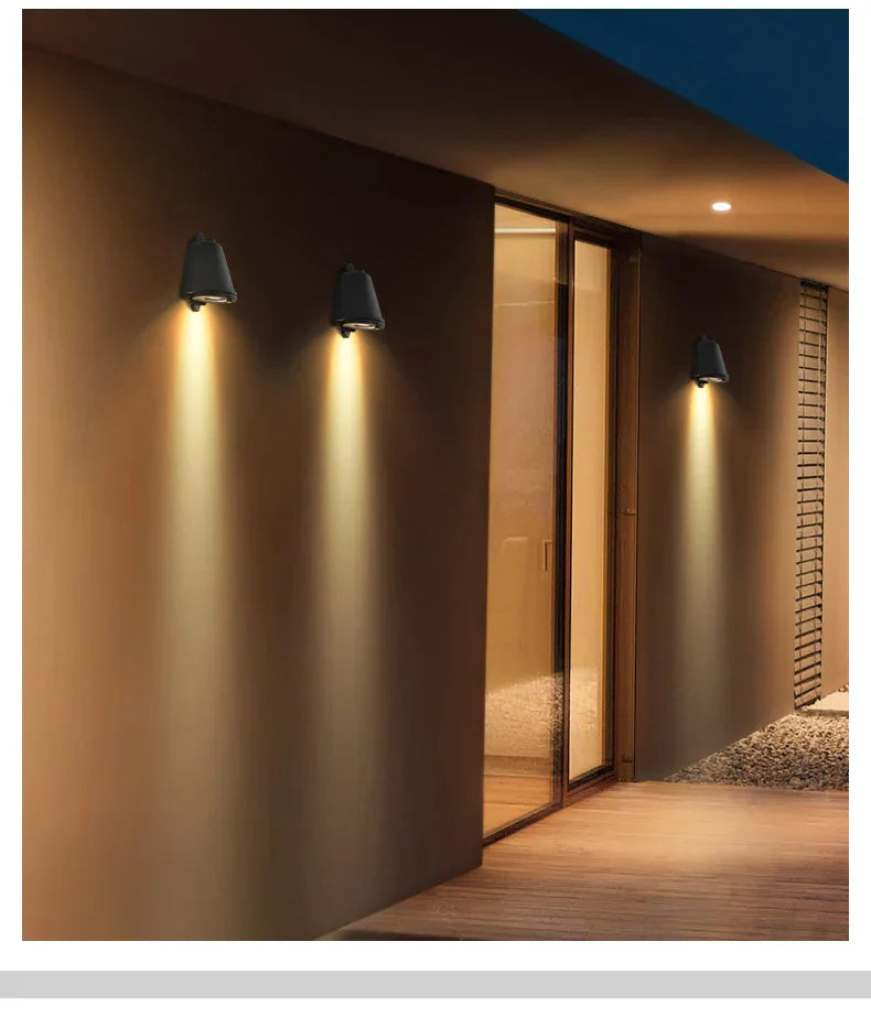 Modern Aluminium LED Wall Light for Outdoor Use - Weatherproof, Energy-Saving, Ideal for Garden and Terrace