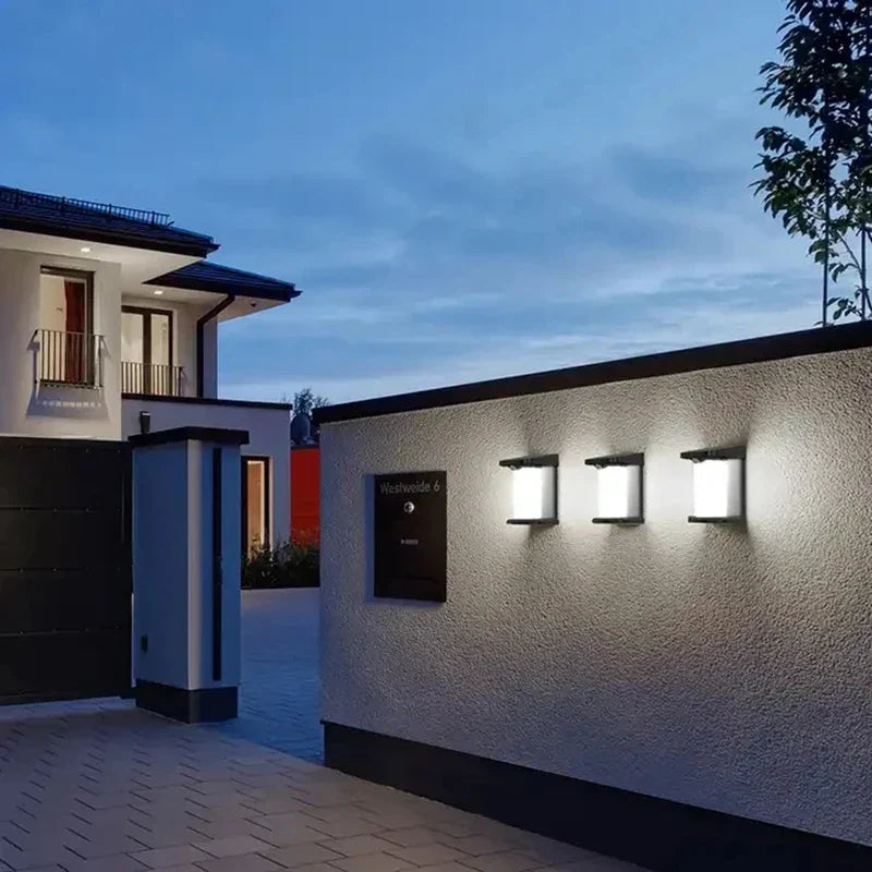 LED Outdoor Wall Light with Motion Sensor - Weatherproof, Energy-Saving Light for Terrace and Garden