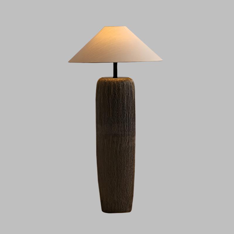 Vintage Floor Lamp Made of Reclaimed Wood – Rustic Lighting for Living Spaces