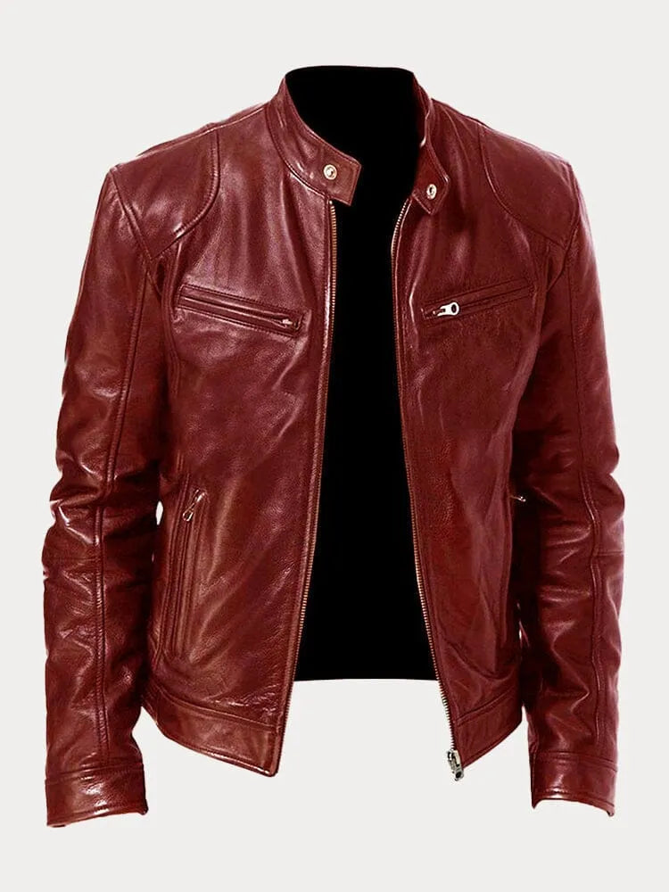 Men's Classic Biker Jacket | Zipper