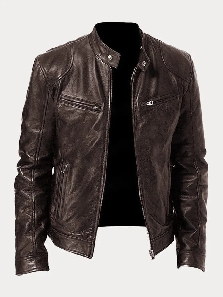 Men's Classic Biker Jacket | Zipper