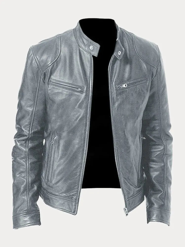 Men's Classic Biker Jacket | Zipper