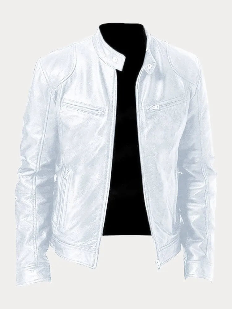 Men's Classic Biker Jacket | Zipper