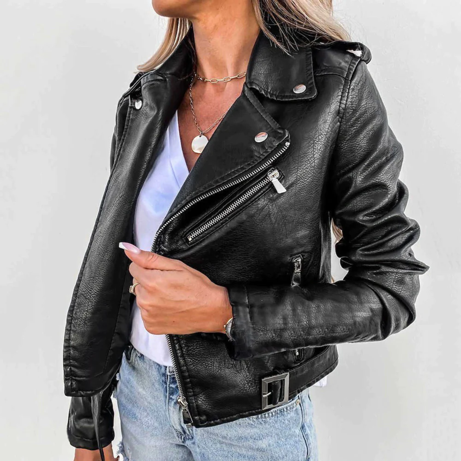 Women's Biker Style Jacket | Classic
