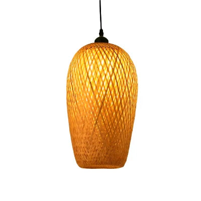 Rattan Chandelier | Handmade Boho Pendant Light for Dining Room & Living Room