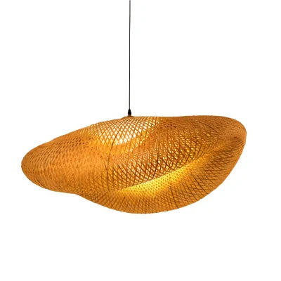 Rattan Chandelier | Handmade Boho Pendant Light for Dining Room & Living Room