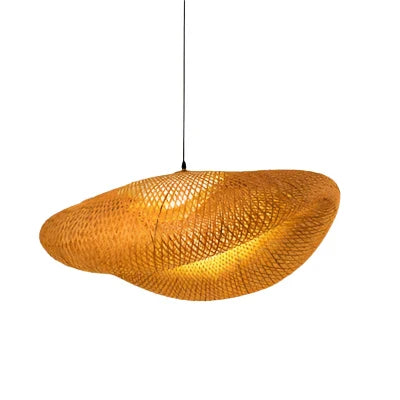 Rattan Chandelier | Handmade Boho Pendant Light for Dining Room & Living Room