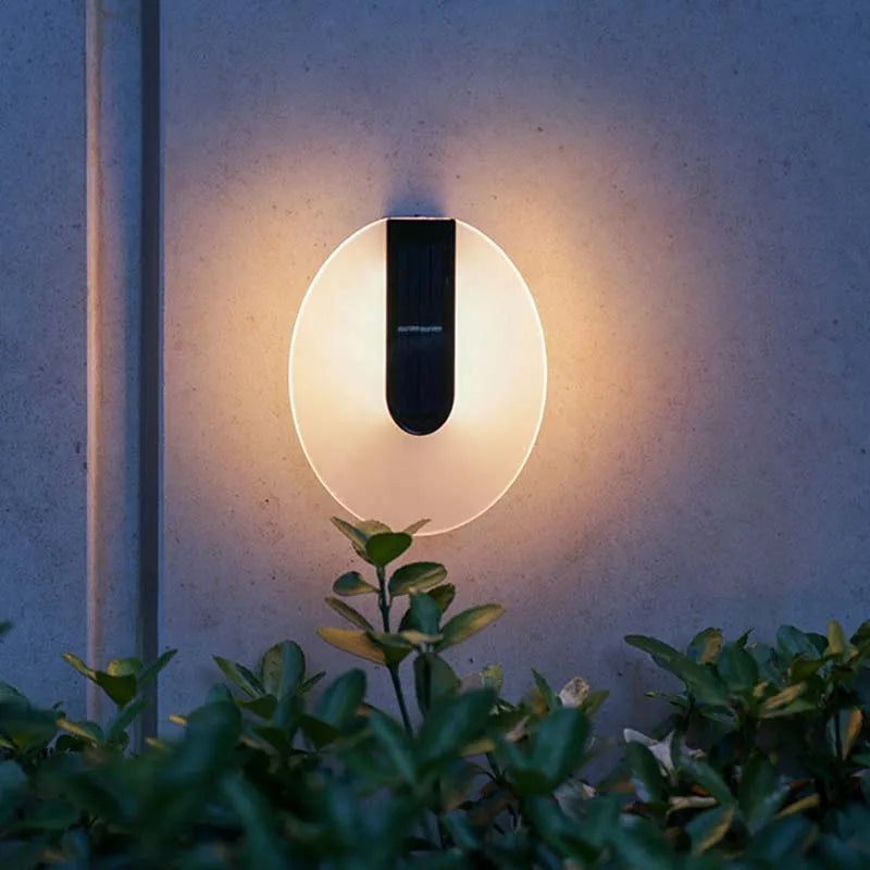 Solar LED Outdoor Wall Light with Washlight Effect - Modern Waterproof Outdoor Lighting, Energy-Saving for Garden and Patio