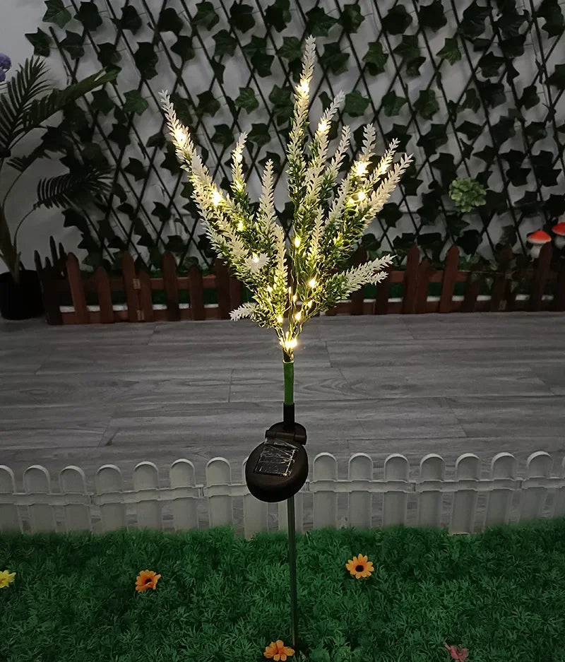 Solar LED Garden Flower Lights - Decorative Lavender Outdoor Lights for Garden and Patio, Waterproof, Energy Efficient