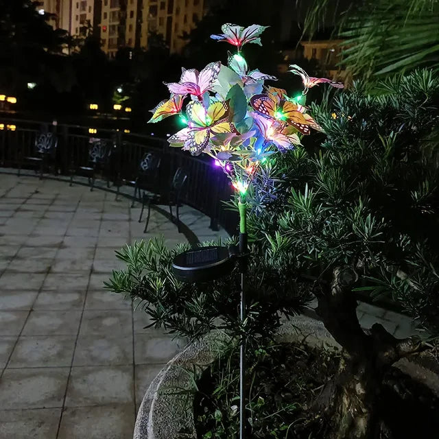 Solar Butterfly Lights – Colourful Garden Decoration with LED Lighting for Outdoors