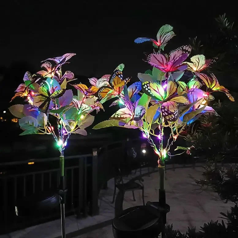 Solar Butterfly Lights – Colourful Garden Decoration with LED Lighting for Outdoors