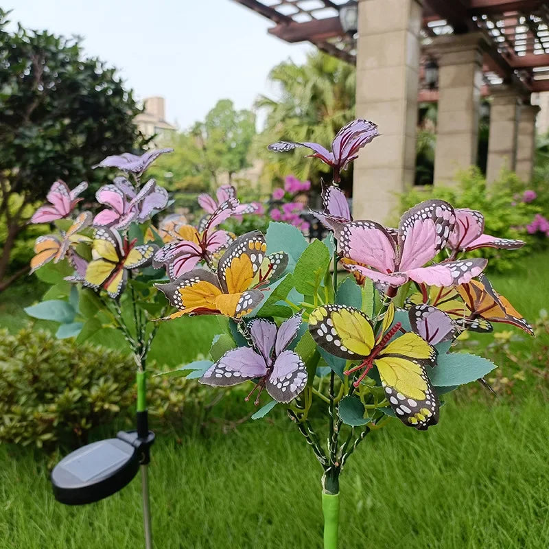 Solar Butterfly Lights – Colourful Garden Decoration with LED Lighting for Outdoors