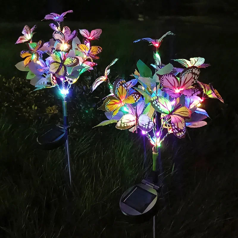 Solar Butterfly Lights – Colourful Garden Decoration with LED Lighting for Outdoors