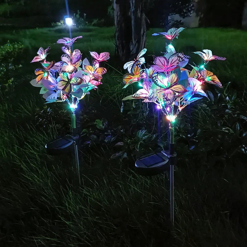 Solar Butterfly Lights – Colourful Garden Decoration with LED Lighting for Outdoors