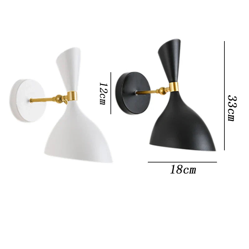 Black-White Nordic Wall Lamp – Modern Design for Living Room and Bedroom