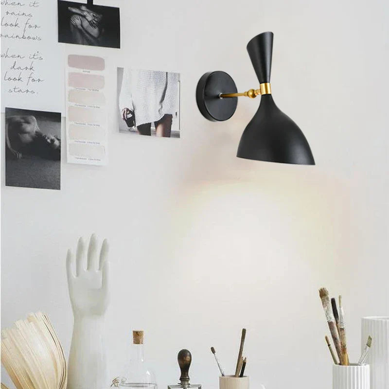 Black-White Nordic Wall Lamp – Modern Design for Living Room and Bedroom