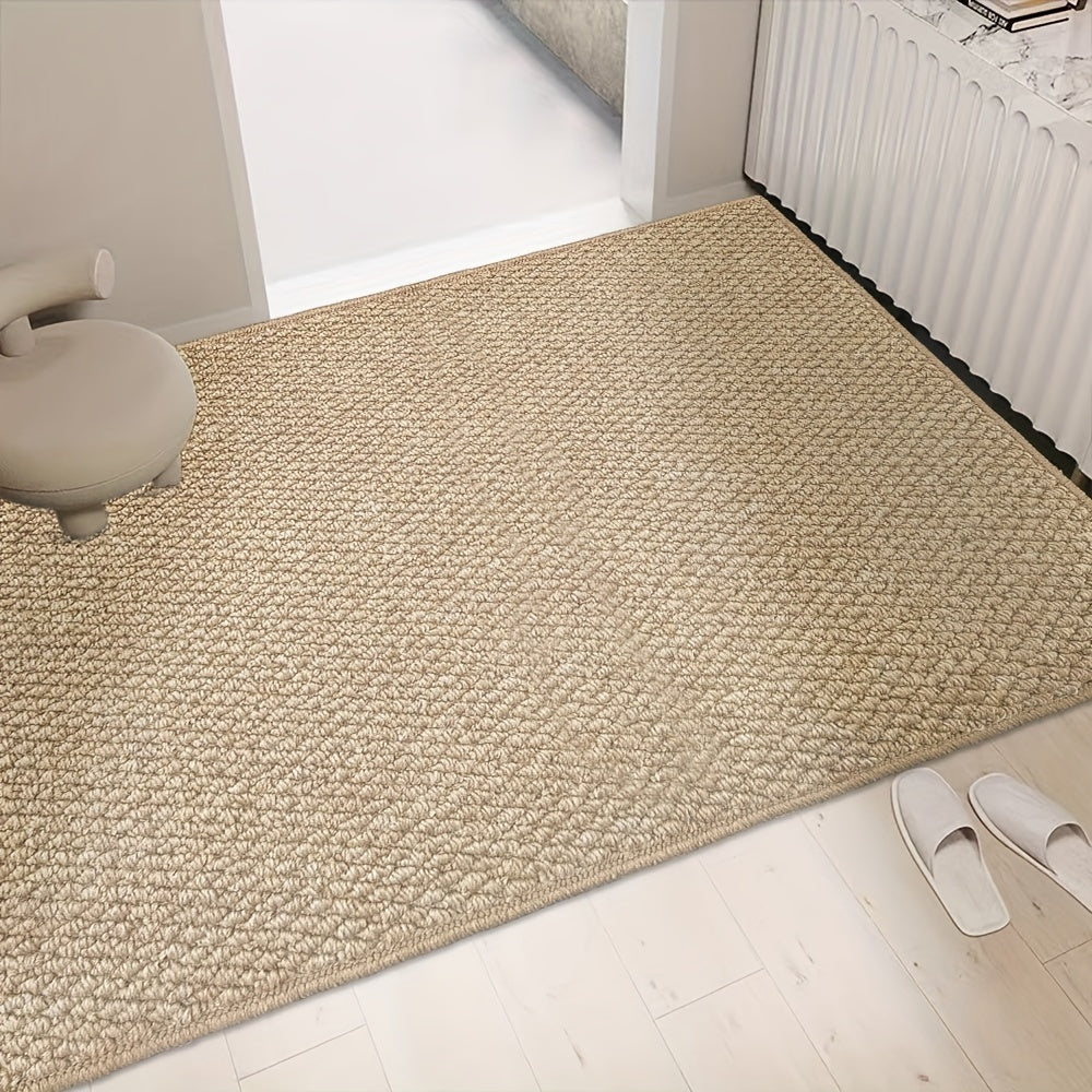 Jute-Look Door Mat – Soft, Absorbent, and Easy to Clean, Ideal for Indoor and Outdoor Use