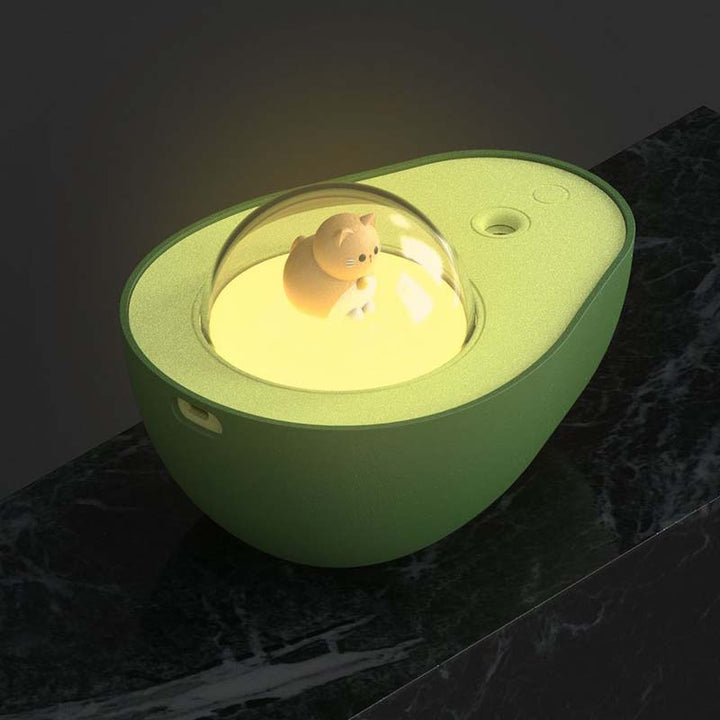 Cute Avocado Inspired Aroma Diffuser with Soft LED Night Light