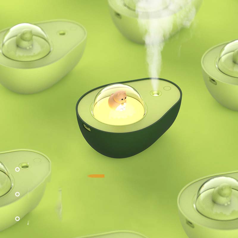 Cute Avocado Inspired Aroma Diffuser with Soft LED Night Light