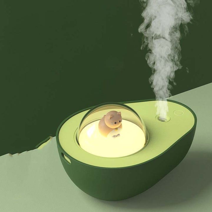 Cute Avocado Inspired Aroma Diffuser with Soft LED Night Light